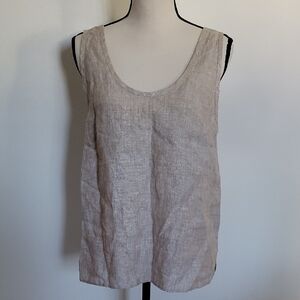 NWT Everlane Tan Linen Tank Top Size 6
